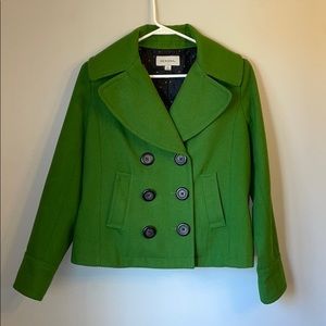 Super cute short green Pea Coat